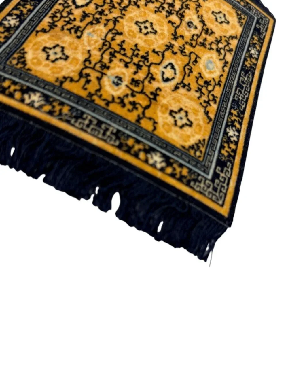 Caravan Classics Coaster Rug Set of 2 Mini Persian Style Mug Rugs Fringe Coaster